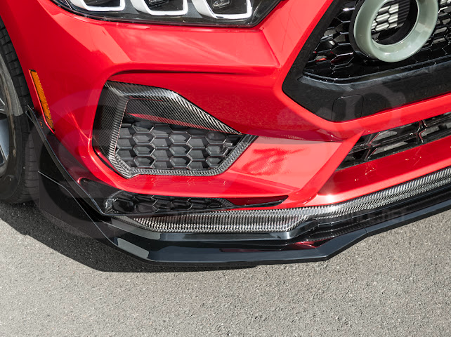 2024-Up Ford Mustang S650 | GTV Style GLOSSY BLACK Add-On Front Lip Splitter Ground Effects